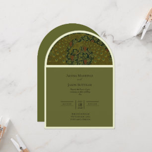Invitation Carton d'invitation de mariage vintage à vignoble 