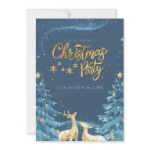 Carton d'invitation de Noël d'hiver flocon de neig