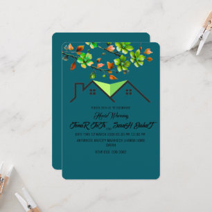 Invitation Carton d'invitation de pendaison de crémaillère mo