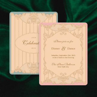 Invitation Carton d'invitation de réception de mariage Art No