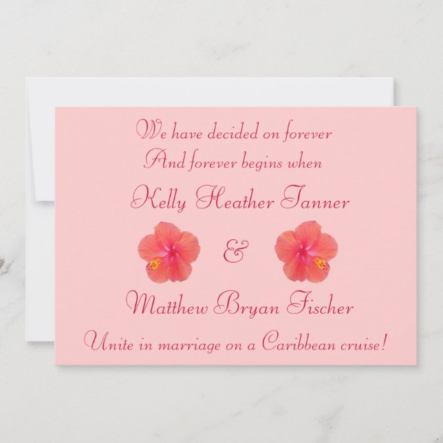 Invitation Carton d'invitation de réception de mariage au Tro (Devant)