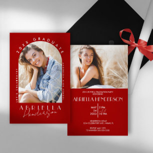 Invitation Carton d'invitation de remise de diplôme photo mod