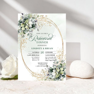 Invitation Carton d'invitation de répétition de mariage au fe