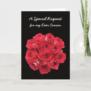 Invitation Carton d'invitation demoiselle d'honneur cousine -