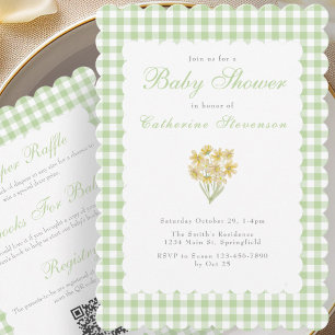 Invitation Carton d'invitation double face pour une baby show