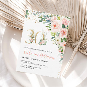 Invitation Carton d'invitation élégant avec fleurs pour ses 3