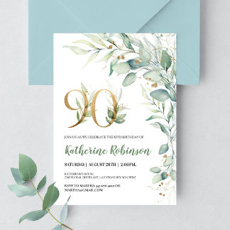 Invitation Carton d'invitation élégant avec motif floral pour