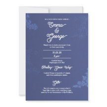 Carton d'invitation élégant de mariage à motif flo