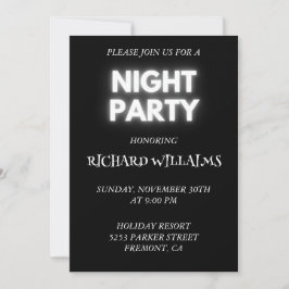 Invitation Carton d'invitation élégant noir et blanc pour l'e
