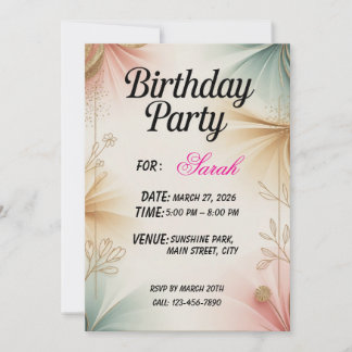Invitation Carton d'invitation élégant pour un anniversaire –