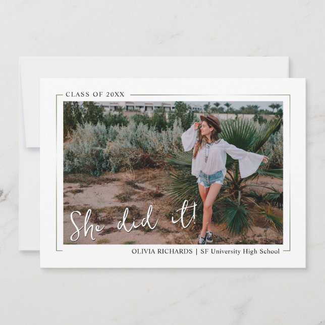 Invitation Carton d'invitation élégant pour une fête de fin d (Devant)