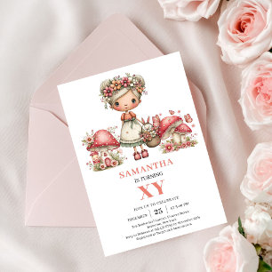 Invitation Carton d'invitation floral pour le 8ème anniversai