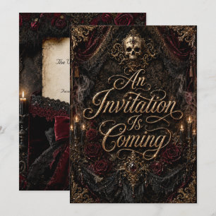 Invitation Carton d'invitation gothique Halloween pour réserv