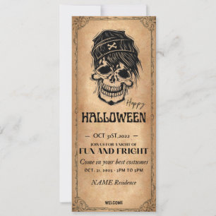 Invitation Carton d'invitation Halloween vintage - Bal costum