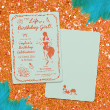 Carton d'invitation Life of a Birthday Girl