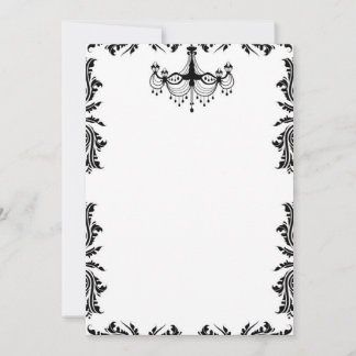 Invitation Carton d'invitation lustre noir et blanc