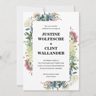 Invitation Carton d'Invitation Mariage Jardin Botanique