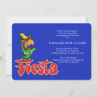 Carton d'invitation Perroquet Fiesta
