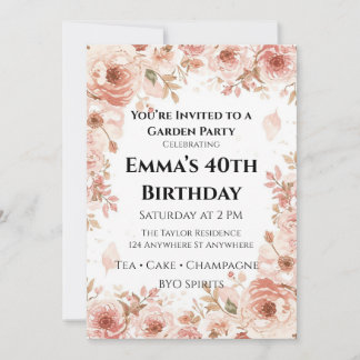 Invitation Carton d'invitation personnalisable pour une fête 