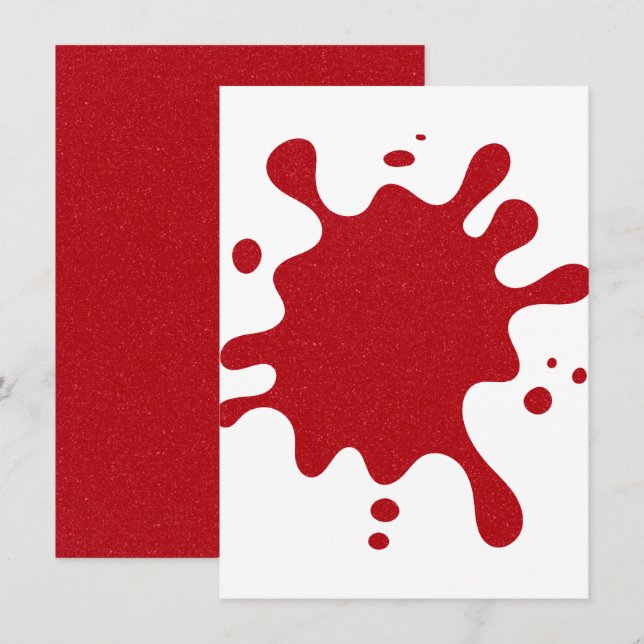Invitation Carton d'invitation personnalisé blanc et rouge to (Devant / Derrière)