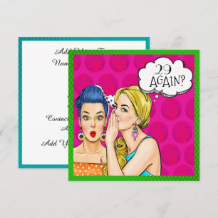 Invitation Carton d'invitation Pop Art amusant