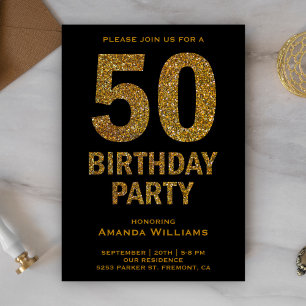 Invitation Carton d'invitation pour 50e anniversaire à paille