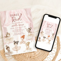 Carton d'invitation pour anniversaire | Ballet pou