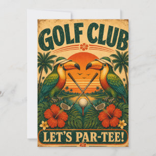 Invitation Carton d'invitation pour anniversaire du Retro Tou
