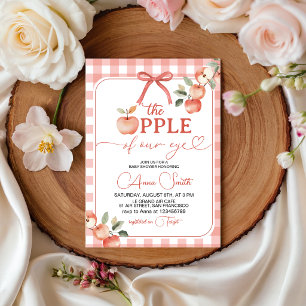 Invitation Carton d'invitation pour Baby Shower à carreaux Ap