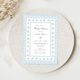 Invitation Carton d'invitation pour Baby Shower à la bordure