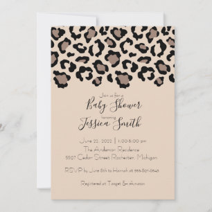 Invitation Carton d'invitation pour baby shower à motif impri