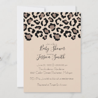 Invitation Carton d'invitation pour baby shower à motif impri