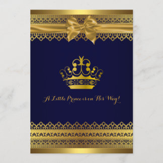 Invitation Carton d'invitation pour Baby Shower Couronne Roya