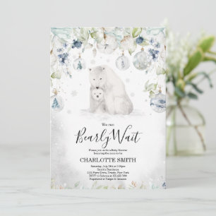 Invitation Carton d'invitation pour Baby Shower d'hiver avec 