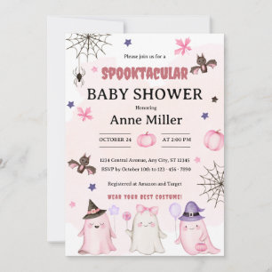 Invitation Carton d'invitation pour Baby Shower Halloween ave
