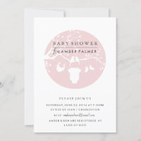 Carton d'invitation pour Baby Shower Modern Love B