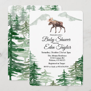 Invitation Carton d'invitation pour Baby Shower Rustique avec