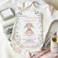 Carton d'invitation pour Baby Shower Some Bunny