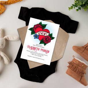 Invitation Carton d'invitation pour Baby Shower Tatouage Mama