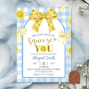 Invitation Carton d'invitation pour Baby Shower Thème Citron 