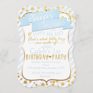 Invitation Carton d'invitation pour fête d'anniversaire bleu 