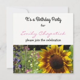 Invitation Carton d'invitation pour fête d'anniversaire Tourn