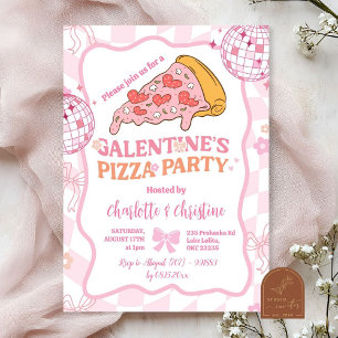 Invitation Carton d'invitation pour fête de Galentine rétro r