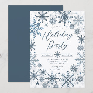 Invitation Carton d'invitation pour la fête des flocons de ne