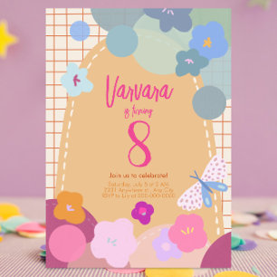 Invitation Carton d'invitation pour la fille d'anniversaire a