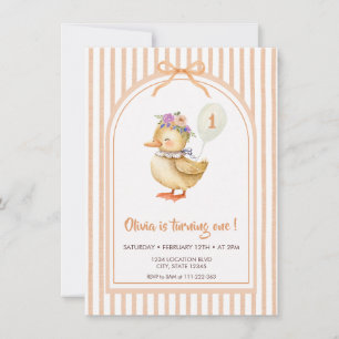 Invitation Carton d'invitation pour l'anniversaire de caneton