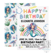 Carton d'invitation pour l'anniversaire de la Sirè