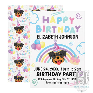 Invitation Carton d'invitation pour l'anniversaire de Rottwei