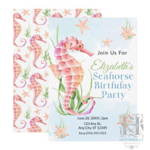 Carton d'invitation pour l'anniversaire d'un hippo