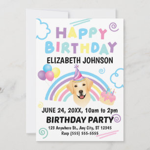 Invitation Carton d'invitation pour l'anniversaire d'un Labra